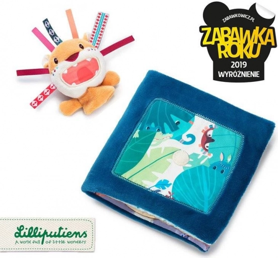 Lilliputiens - Kniha s mini bábkou Lew Jack 9 m+