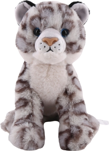Plyšový snežný leopard – sediaci 22 cm