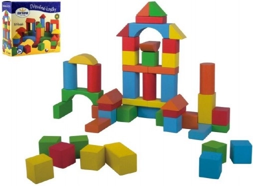 Detoa drevená stavebnica – kocky 50 ks