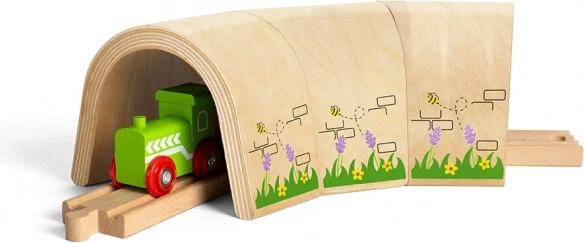 bigjigs rail zakrivený drevený tunel pre vláčikodráhy