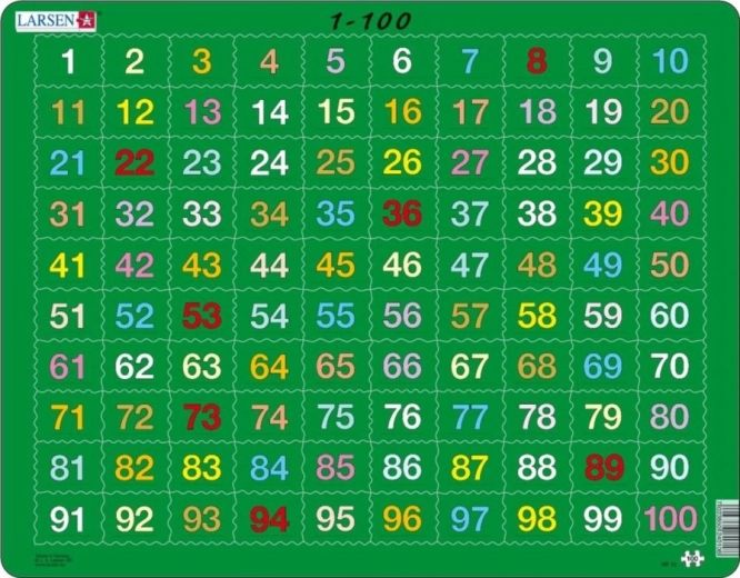 Larsen vzdelávacie puzzle Počítanie do 100