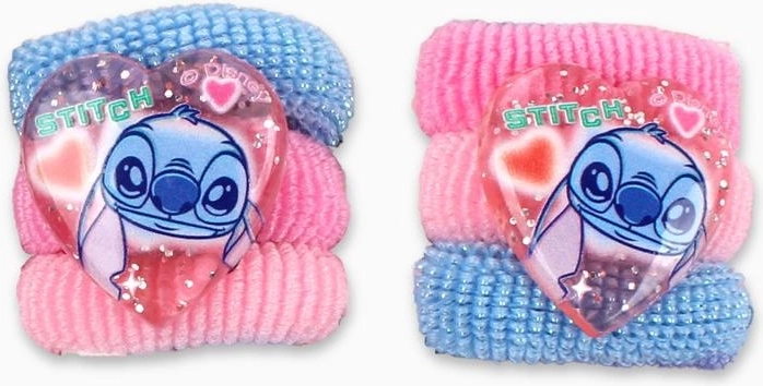 Pružné gumičky s ozdobným srdiečkom STITCH