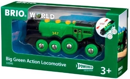 Brio klasická zelená lokomotíva na batérie