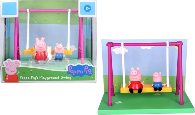 Peppa Pig sada hojdačka s 2 figúrkami Peppy a Georgea