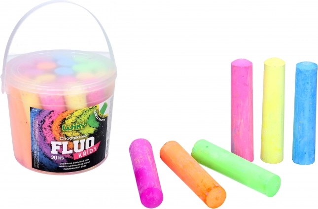 Fluorescenčné chodníkové kriedy 20 ks