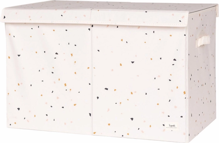 3 Sprouts truhlica na hračky recycled terrazzo/cream