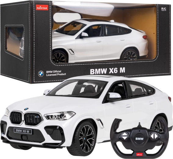 Rastar BMW X6 M 1:14 RC auto s diaľkovým ovládaním 2,4 GHz – Biela