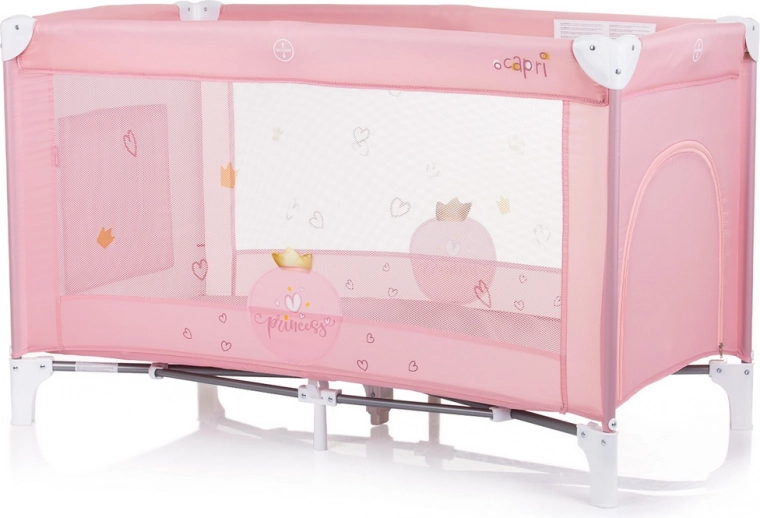 Cestovná postieľka Chipolino Capri Princess ružová