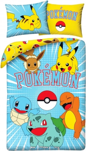 Bavlnené posteľné obliečky Pokémon 140 × 200 cm + 70 × 90 cm