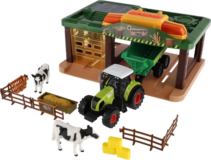 Traktor s prívesom na farmárske práce