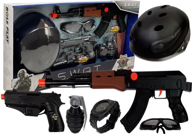 Detský S.W.A.T. Hračka Set S Pištoľami a Prilbou