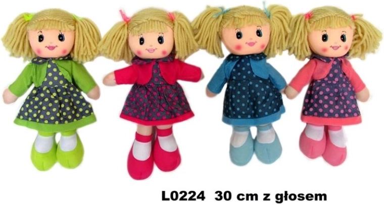 Plyšová bábika s hlasom 30 cm (mix 4 variantov)