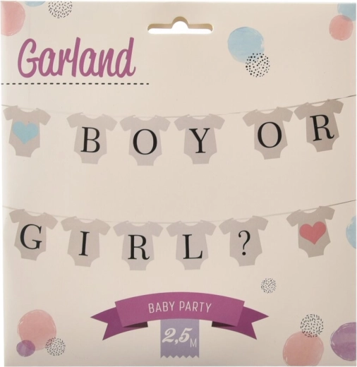 Papierová girlanda Boy/Girl 2,5 m