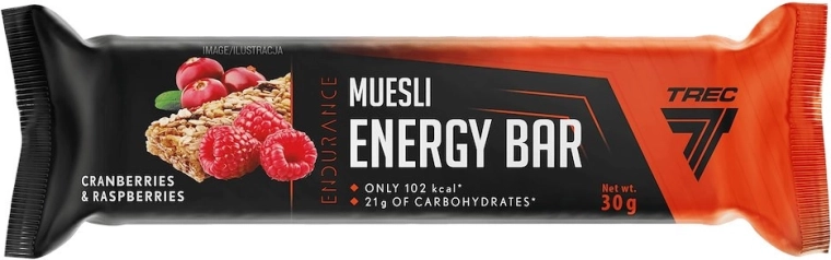 Trec energetická müsli tyčinka brusnica a malina 30 g