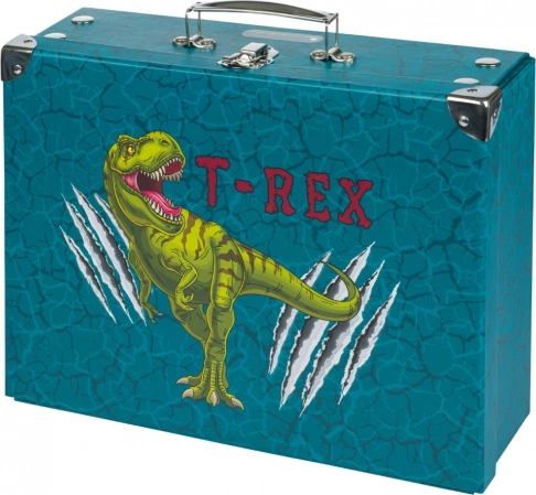 Skladací školský kufrík T‑REX s kovaním