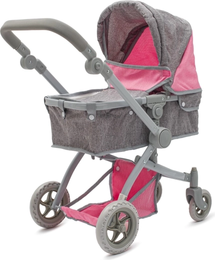 Kočík pre bábiky 2v1 Baby Mix Sophie ružovo-sivý