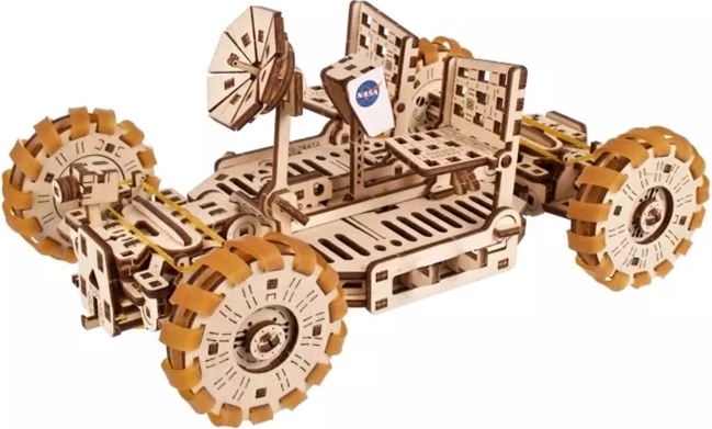 Ugears NASA lunárne vozidlo – 3D drevené mechanické puzzle