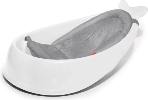 Skip Hop detská vanička Moby 3 v 1 s ergonomickou podložkou biela