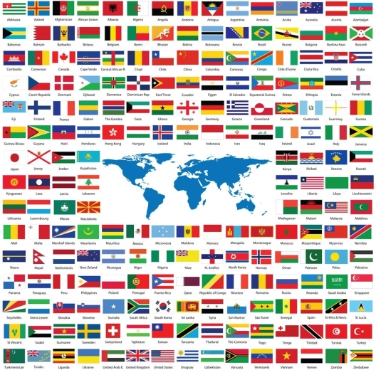 Štvorcové puzzle Vlajky 1023 dielikov