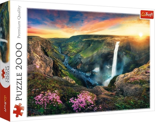 Puzzle 2000 dielikov Vodopád Haifoss, Island