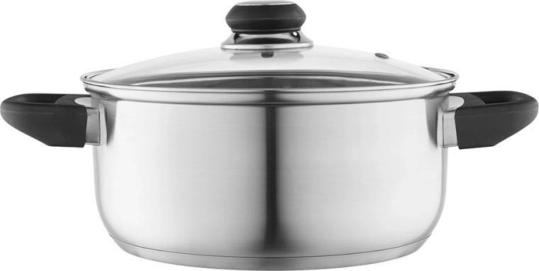 Altom Design nerezový hrniec Emilio 3,2 l / 22 cm so sklenenou pokrievkou