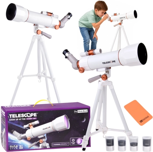 Detský teleskop so statívom do 107 cm, 4 okuliare, 3× šošovka a hľadáčik