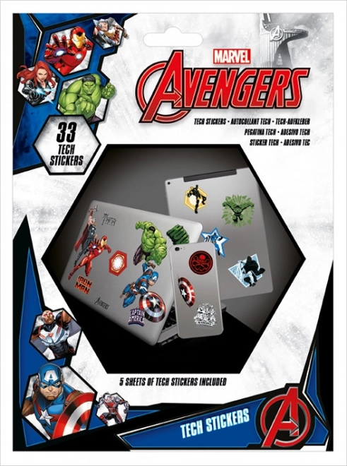 Sada nálepiek Marvel Avengers – 33 ks