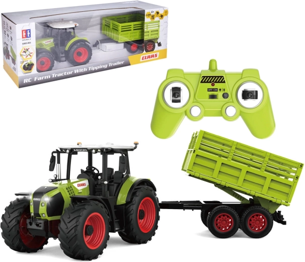 RC traktor Claas s prívesom na diaľkové ovládanie - 1 kus