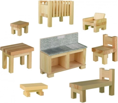 Miniatúrny drevený nábytok CREATIVE KITS