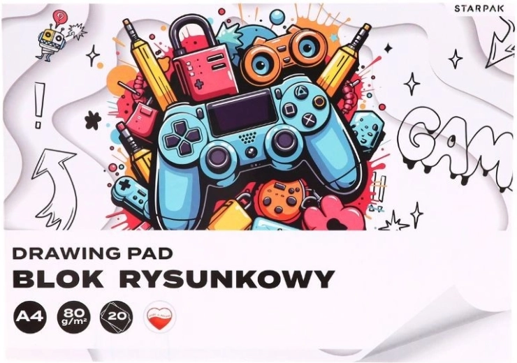 Kresliaci blok Game A4, 20 listov