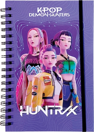 Špirálový zápisník K-Pop Demon Hunters HUNTR/X fialový