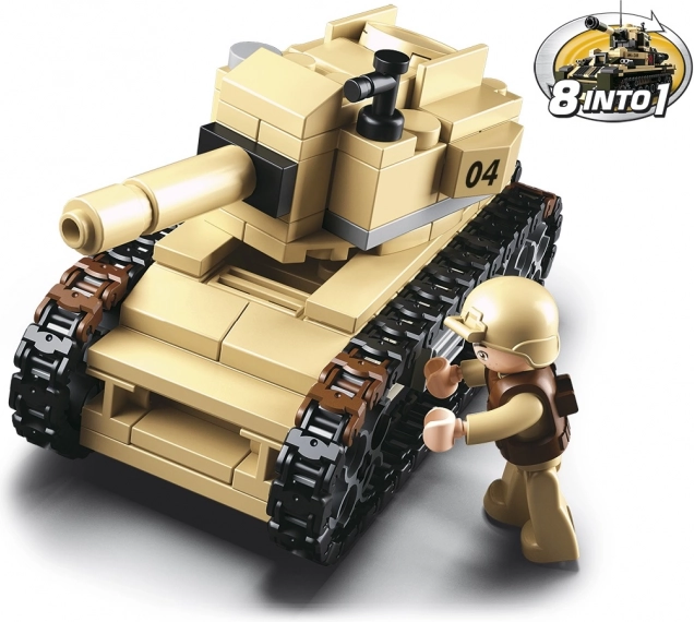 Sluban Army 8-v-1 tank – mini stavebnica
