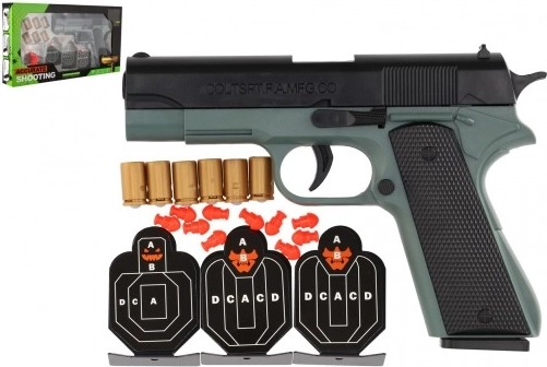 Pištoľ na penové náboje s terčom
