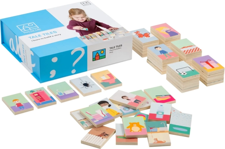 Toys for Life skladací príbeh z drevených kociek