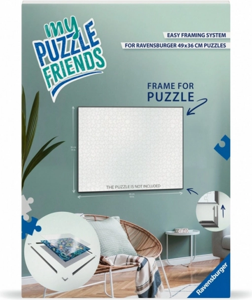 Rám š na puzzle Ravensburger My Puzzle Friends 49x36cm - čierny