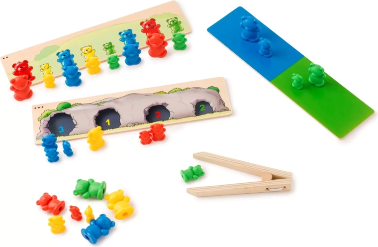 Toys for Life triedenie medvedíkov podľa farby a veľkosti