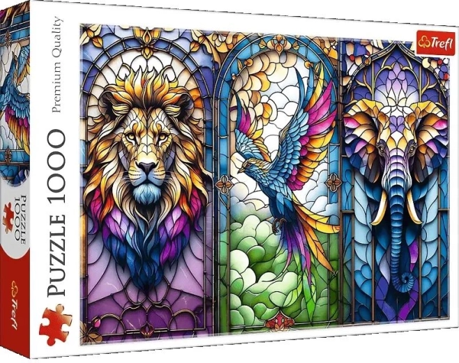 Puzzle Vitráž: zvieratá – 1000 dielikov