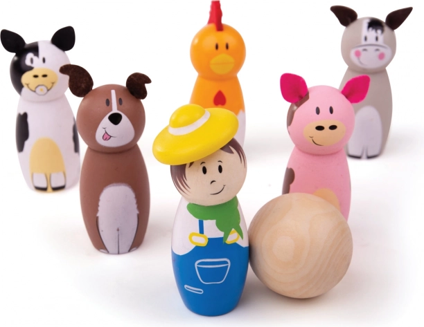 Drevené kolky farma od Bigjigs Toys