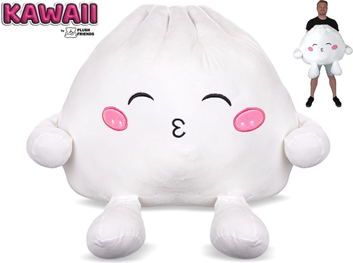Plush Friends Kawaii plyšový knedlíček bao so špúliacou pusou 60 cm