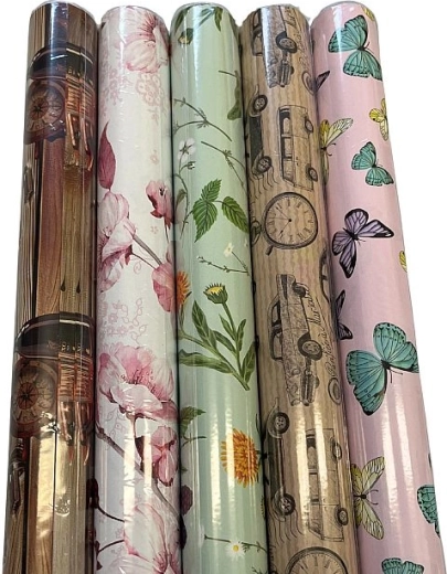 Luxusný baliaci papier 70 × 100 cm – 2 hárky, mix dekorov