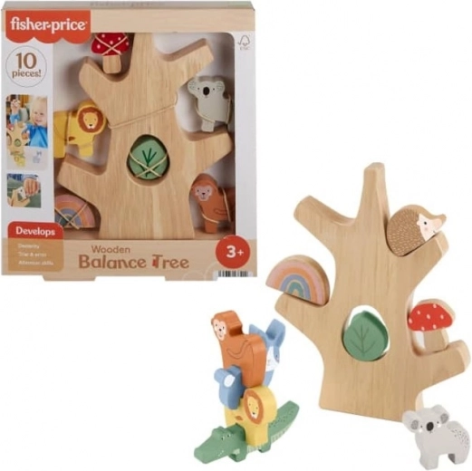 Drevené balančné stromové kocky Fisher-Price