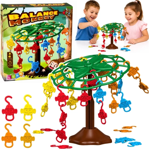 Balance Monkey rodinná balančná hra s opičkami na strome