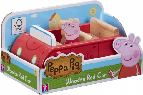 Prasiatko Peppa drevené auto