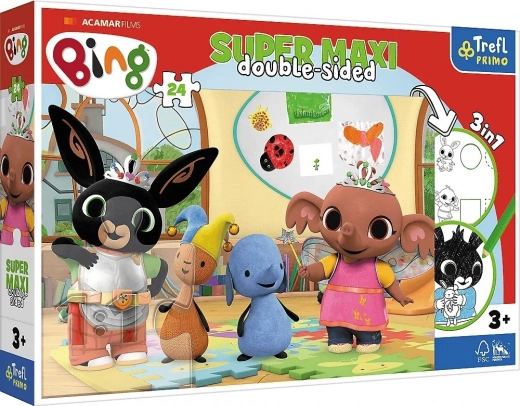 Obojstranné Puzzle Super Maxi Bing a priatelia
