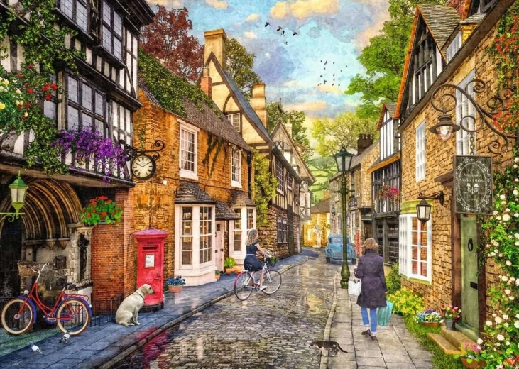 Ravensburger puzzle Down the Lane 2: Meadow Hill Lane 1000 dielikov