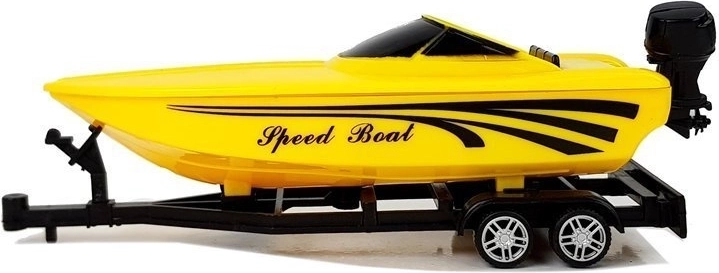 Odnímateľný príves so žltým člnom