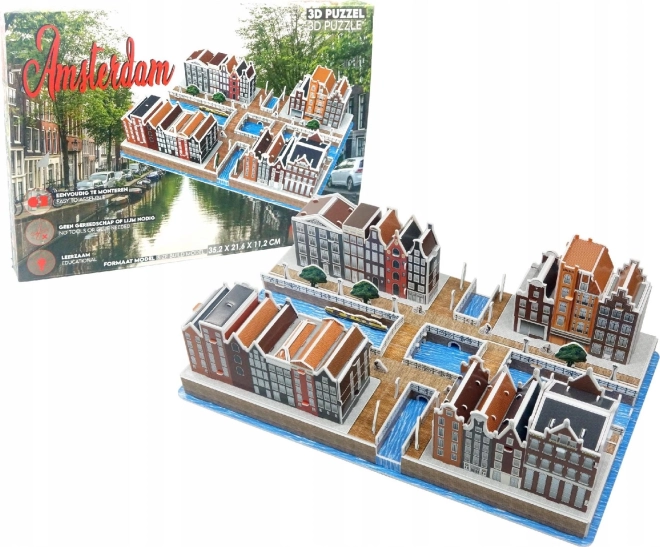 3D puzzle Amsterodam Canal District 107 dielikov