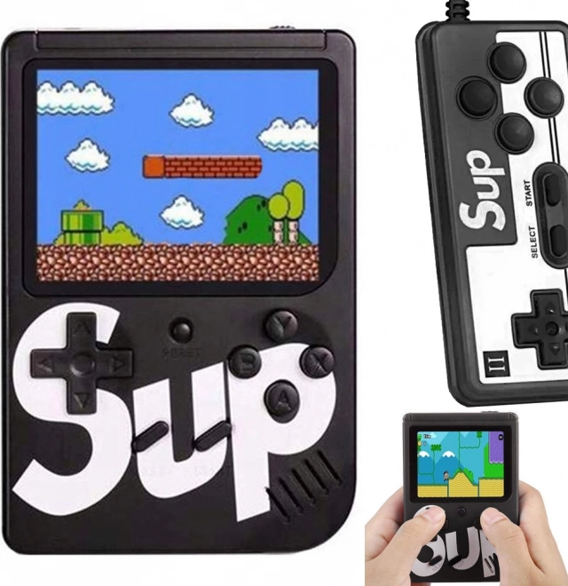 Retro vrecková herná konzola so 400 hrami 3.0, TV výstup a gamepad