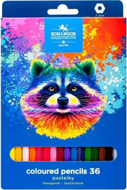 Šesťhranné pastelky Mýval 36 ks