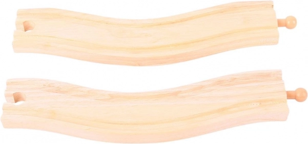 Oblúkové koľaje Bigjigs Rail 22 cm - 2 ks
